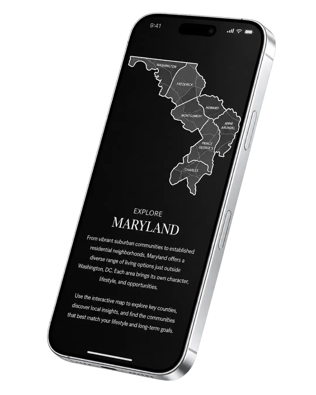 DevHouse interactive neighborhood map shown on a mobile phone